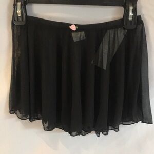 NWT Danskin black sheer dance skirt girls size XL (14-16) style WU7111D ballet